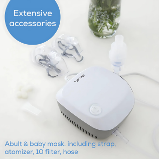 Beurer IH 18 Nebulizer – High-Performance Compressor Nebulizer Machine for Asthma and Respiratory Therapy at Home