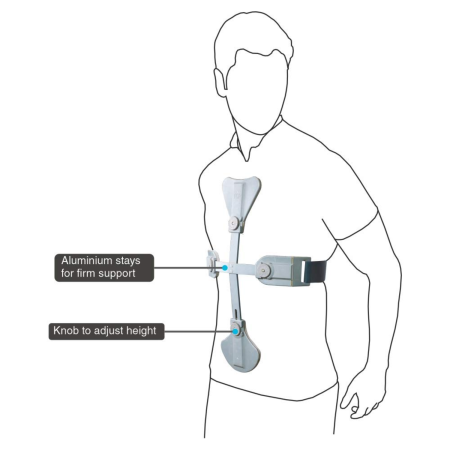 vissco PC 0810 Ash Brace – Hyper-Extension Spine Brace