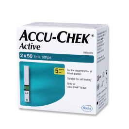 Accu Chek Active Glucometer with 100 Strips – Trusted Blood Sugar Test Machine for Home Use