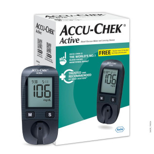 Accu Chek Active Glucometer with 100 Strips