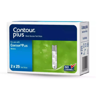 Contour Plus Strips 50 blood glucose testing pack