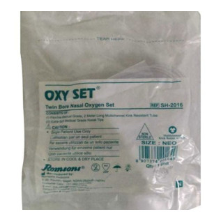 ROMSONS OXY SET – Medical Oxygen Delivery Set with Mask and Tubing for Hospital and Home Respiratory Support