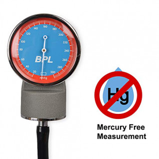 BPL Medical Technologies Aneroid Sphygmomanometer Blood Pressure Monitor (Gray)