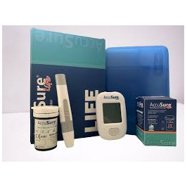 AccuSure Life Glucometer with 25 test strips