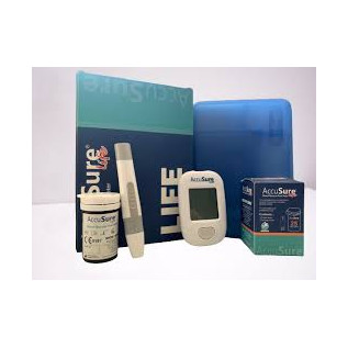 AccuSure Life Glucometer with 25 test strips