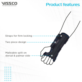 Vissco Forearm Brace Short – Orthopedic Wrist and Forearm Support Brace for Injury Recovery