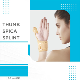 Vissco PC 0643 Thumb Spica Support for Thumb Pain | Adjustable Thumb Immobilizer Brace for Sprain & Injury Recovery