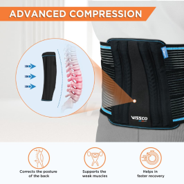 Vissco PC 2103 Contoured L.S Belt – Lumbar Support & Posture Correction Belt for Lower Spine Pain Relief