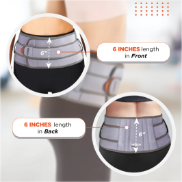 Vissco PC 1406 Neoprene Lumbar Belt 6" – Lightweight Lumbar Brace for Lower Back Pain Relief & Posture Correction