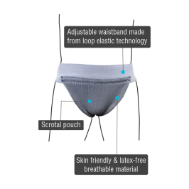 Vissco PC 0516 Scrotal Support – Post-Surgery Testicular Support Belt for Inguinal Hernia Relief and Male Suspension