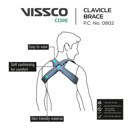 vissco PC 0802 Clavicle Brace – Clavicle Support Belt for Fracture Healing and Posture Correction Brace