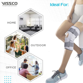 Hinged Plastic Knee Support | Open Patella Knee Brace - Vissco