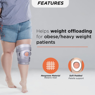 Vissco PC 1431 Neoprene Hinged Knee Stabilizer Side Angle