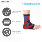 Vissco PC 2710 3D Ankle Support With Gel Padding | Compression Sleeve for Pain Relief, Sprains & Ligament Protection