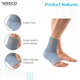 Silicone Pressure Pad Ankle Support Vissco PC 5713 Side Fit