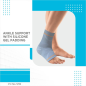 Vissco PC 5713 Ankle Support with Silicone Pressure Pad | Compression Sleeve for Pain Relief