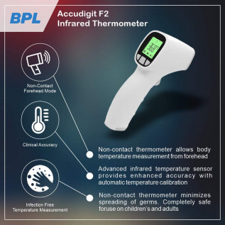 BPL Medical Technologies Bpl Accudigit F2 Non Contact Infrared Thermometer (White)