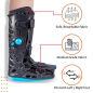 Pneumatic Walker Boot with Double Push Button | Vissco PC 5724 Tall Air Walker Brace for Foot & Leg Injury Recovery – 17" Height