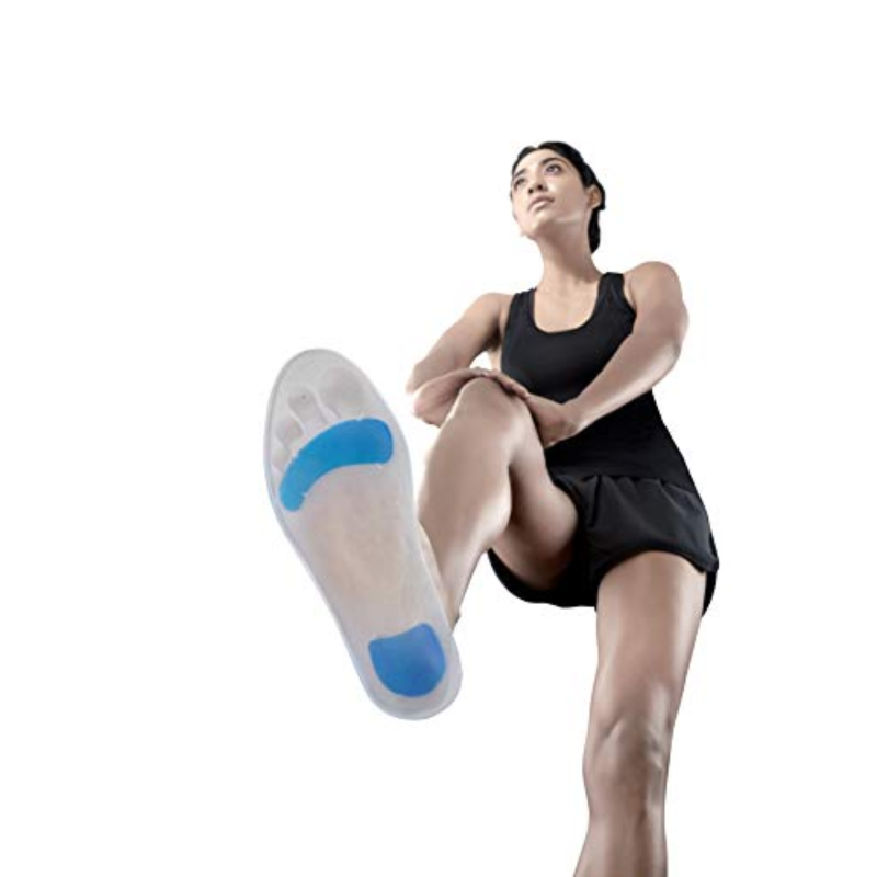 Silicone Orthopaedic Insoles with Dual Gel Cushioning | Vissco PC 0745 Dual Gel Shoe Inserts for Foot Pain Relief & Arch Support