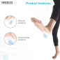 Silicone Heel Cushion for Heel Pain Relief | Vissco PC 0754 Dual Gel Heel Pads for Shock Absorption & Plantar Fasciitis Support