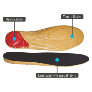 Cushioned Orthopaedic Insoles for Foot Comfort | Vissco PC 0724 Arch Support Shoe Inserts for Heel Pain & Posture Correction