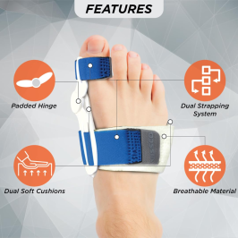 Bunion Corrector for Foot Alignment | Vissco PC 0749 Orthopaedic Toe Separator for Bunion Pain Relief & Toe Positioning