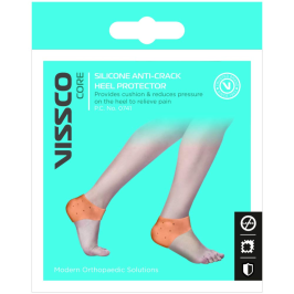 Vissco Anti-Crack Heel Protector PC 0741 – Soft Silicone Heel Cushion for Dry & Cracked Heels Relief