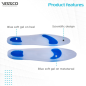 Silicone Insoles for Foot Support by Vissco PC 0753 – Orthopedic Shoe Inserts for Foot Pain Relief & Comfort