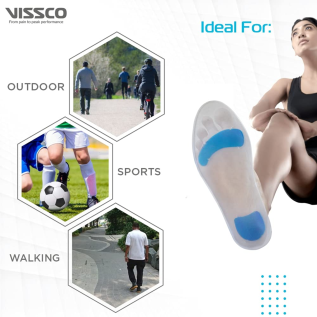 Shock Absorbing Silicone Insoles for Foot Pain