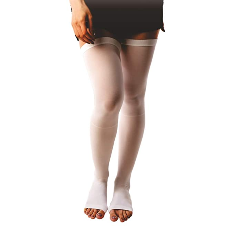 Vissco PC 5710 Anti-Embolism Thigh - Open Toe Compression Stockings for DVT & Post-Surgery Recovery