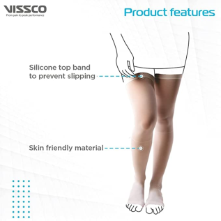 Vissco PC 5710 Anti-Embolism Thigh Stockings for DVT Prevention