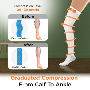 Vissco Anti-Embolism Thigh Compression Stockings for Recovery