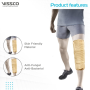 Lightweight Vissco PC 0702 Knee Brace Short for joint relief