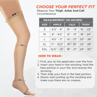 Vissco Compression Stockings | Thigh Length Medical Support