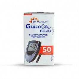 Dr. Morepen Gluco One BG03 Blood Glucose Test Strips, Pack of 50
