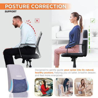 Orthopaedic lumbar support cushion by Vissco