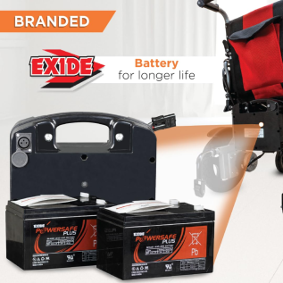 Ergonomic seat on Vissco Zip Lite Power Wheelchair