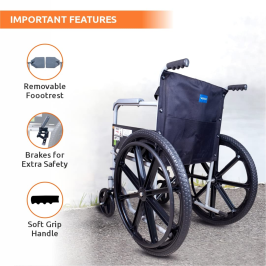 Vissco PC 9985 Rodeo Veer Wheelchair with Mag Wheel – Durable & Foldable Mobility Solution