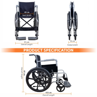 Vissco Rodeo Veer wheelchair with mag wheel close-up