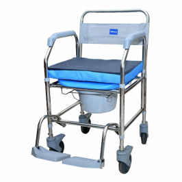 Vissco PC 9969 Comfort SS Shower Commode Wheelchair height adjustable