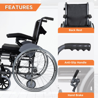 Vissco PC 2938 Imperio Wheelchair – Removable Big Wheels