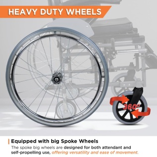 Vissco Imperio Wheelchair frame and mag wheels close-up
