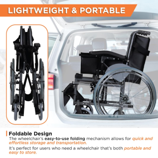 Portable Vissco Imperio Wheelchair for indoor and outdoor use