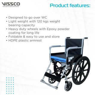 Vissco Rodeo Veer Comfort Wheelchair folded for transport