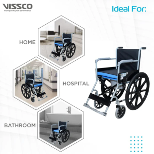 Vissco Rodeo Veer Comfort Wheelchair – Lightweight Folding
