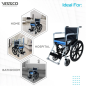 Vissco PC 9986 Rodeo Veer Comfort Wheelchair – Lightweight Folding Wheelchair for Everyday Use