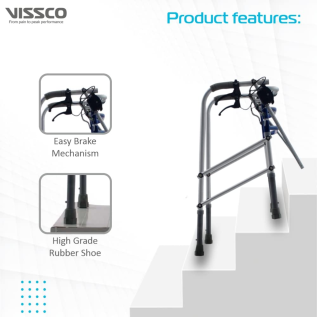 Folded Vissco PC 2941 Dura Step Walker for storage