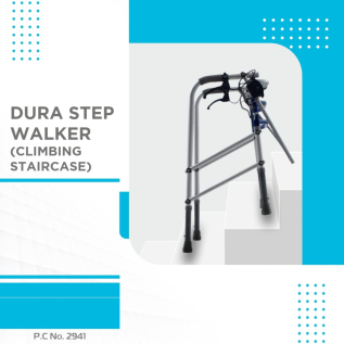 Close-up of height adjustment on Vissco Dura Step Walker