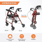 Vissco PC 2924 Dora Rollator with Seat & Basket – Rollator Walker with Seat for Comfort and Convenience