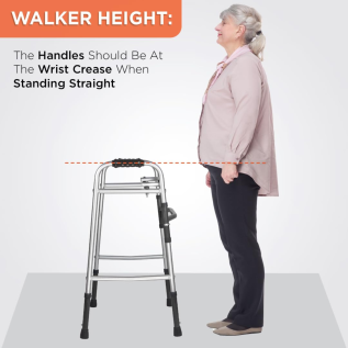 Non-slip tips on Vissco PC 2903 Dura Lite Walker without Wheels